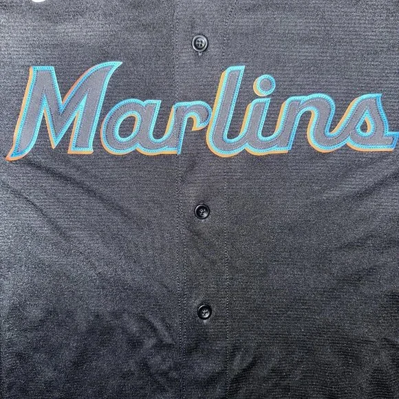 Men's Miami Marlins Nike Black Alternate Team Jersey